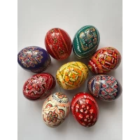 Деревянная писанка с росписью 70 х 50мм (1шт) (L00113-1)