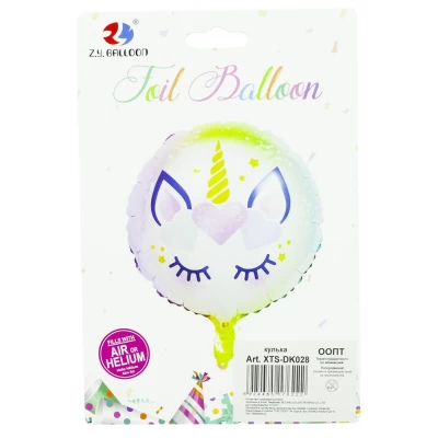 Шарик фольгированный круглый 43см, Единоро́г Разноцветный Без бренда (XTS-DK028) Шарик фольгированный круглый 43см, Единоро́г Разноцветный Без бренда (XTS-DK028)