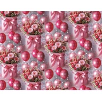 Бумага упаковочная мелованная 80г 10 листов  100 х 70см (PVM10-348)