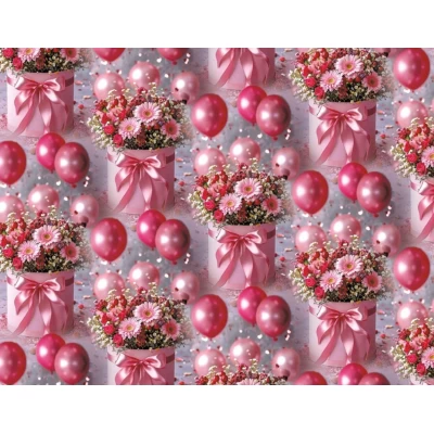 Бумага упаковочная мелованная 80г 10 листов  100 х 70см (PVM10-348)