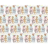 Бумага упаковочная мелованная 80г 10 листов  100 х 70см (PVM10-345)