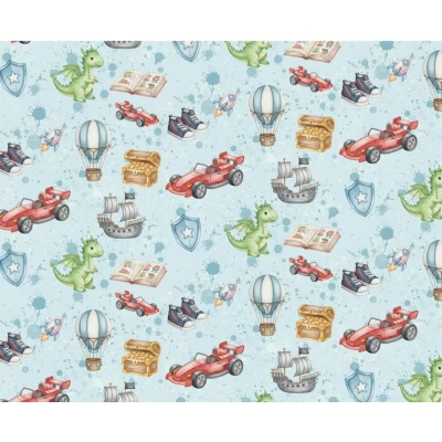 Бумага упаковочная мелованная 80г 10 листов  100 х 70см (PVM10-340)