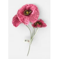 Ветка с маками, 65 см, розовая Unison (c30511-6)