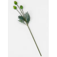 Ветка мака 73см, зеленая Unison (c30513)