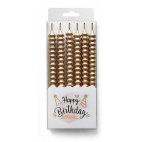 Набор свечей 6шт 11,5см, Спиралька-золото Золотой Unison (124116 gold)