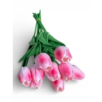 Букет латексных тюльпанов с эффектом живого прикосновения 9 бутонов(4х4см) розовая нежность 34 см Розовый Marill (C30444-10) Букет латексных тюльпанов с эффектом живого прикосновения 9 бутонов(4х4см) розовая нежность 34 см Розовый Marill (C30444-10)