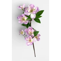Ветка декоративная с цветами, 69см бело-сиреневая Фиолетовый Unison (c30510-3)