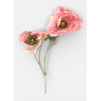 Ветка с маками, 65 см, светло-розовая Unison (c30511-4)