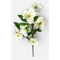 Ветка декоративная с цветами, 69см белые Unison (c30510-2)