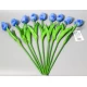 Букет латексных тюльпанов с эффектом живого прикосновения 9 бутонов (4х4см) насыщенный синий 34 см Синий Marill (C30444-11)