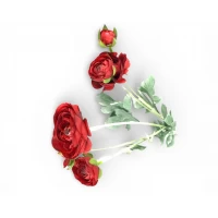 Ветка ранункулюса азийского, 50 см, красная Unison (c30555)