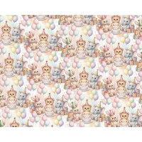 Бумага упаковочная мелованная 80г 10 листов  100 х 70см (PVM10-349)