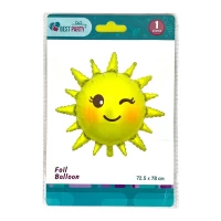 Шарик надувной фольгированный 72,5 х 78см Солнце Желтый (BP10850)