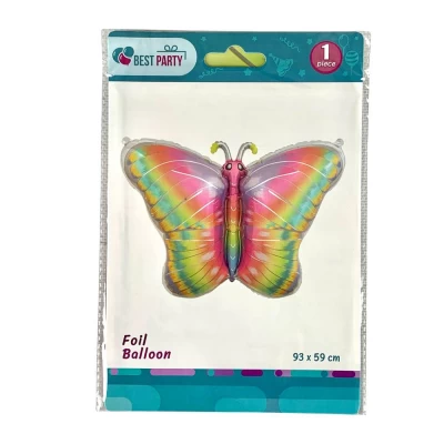Шарик надувной фольгированный 93 х 59см Бабочка (BP10848) Шарик надувной фольгированный 93 х 59см Бабочка (BP10848)
