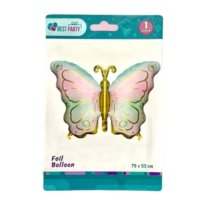 Шарик надувной фольгированный 79 х53см Бабочка (BP10864) Шарик надувной фольгированный 79 х53см Бабочка (BP10864)