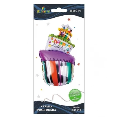 Шарик фольгированный Pelican, торт со свечами Happy Birthday, 92см Разноцветный Pelican (835614) Шарик фольгированный Pelican, торт со свечами Happy Birthday, 92см Разноцветный Pelican (835614)