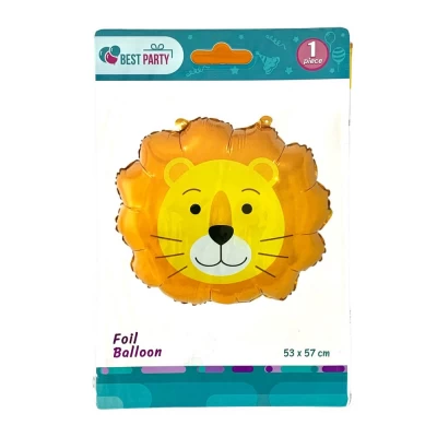 Шарик надувной фольгированный 53 х 57см Лев (BP10858) Шарик надувной фольгированный 53 х 57см Лев (BP10858)