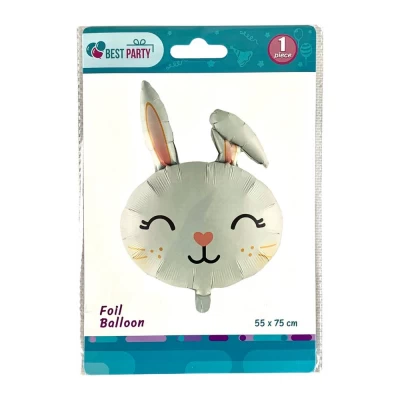 Шарик надувной фольгированный 55 х 75см Зайчик (BP10862) Шарик надувной фольгированный 55 х 75см Зайчик (BP10862)