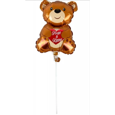 Шарик надувной фольгированный mini Myler, Медведь коричневый + палка пластиковая 30см (BP10842) Шарик надувной фольгированный mini Myler, Медведь коричневый + палка пластиковая 30см (BP10842)
