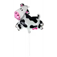 Шарик надувной фольгированный mini Myler, Корова + палка пластиковая 30см (BP10840) Шарик надувной фольгированный mini Myler, Корова + палка пластиковая 30см (BP10840)