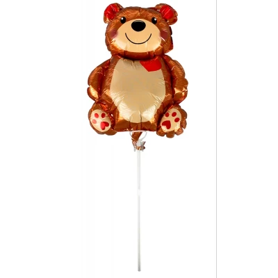 Шарик надувной фольгированный mini Myler, Медведь + палка пластиковая 30см (BP10835) Шарик надувной фольгированный mini Myler, Медведь + палка пластиковая 30см (BP10835)