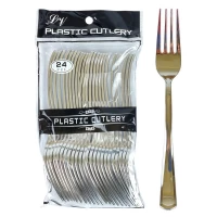 Вилки пластиковые многоразовые серебро, 18см, 24шт/уп (7500-47) Вилки пластиковые многоразовые серебро, 18см, 24шт/уп (7500-47)