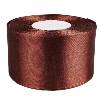 Атласная лента 4см (±5мм) x 33м Коричневый Marill (LA4033-31)