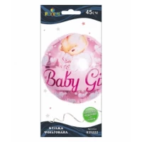 Шарик фольгированный Pelican, Baby Girl мишки розовый, 45см Разноцветный Pelican (835222)