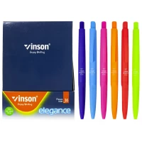 Ручка масляная синяя автомат Vinson Elegance, трехгранный  корпус (36шт/уп) Vinson (8055C)