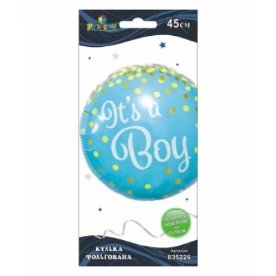 Шарик фольгированный Pelican, party it's a boy, 45см Голубой Pelican (835226)