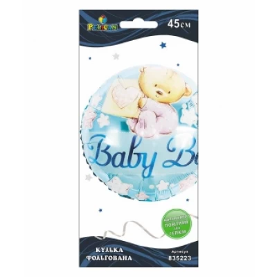 Шарик фольгированный Pelican, Baby Boy мишки голубой, 45см Разноцветный Pelican (835223)
