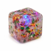 Сквиш антистресс кубик льда LED со звездочками 5см (712451)