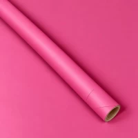 Бумага подарочная двусторонняя однотонная, 66см х 8м, 60г/м2 Розовый Unison (Пт-І-2256-12)