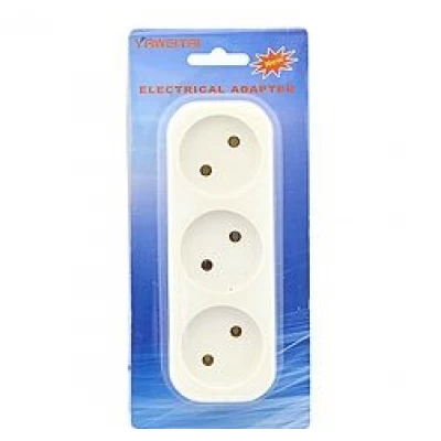 Тройник переходник плоский без заземления YW-7373 YAWEITAI (Аватар)