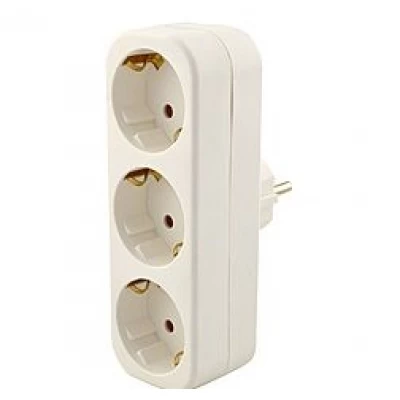 Тройник плоский с заземлением 16А YW-7383 YAWEITAI (Аватар)