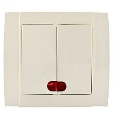 Выключатель двойной внутренний с подсветкой EW-2502 YAWEITAI (Аватар)