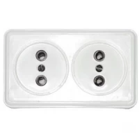 Розетка двойная наружная РА2 керамика Харьков