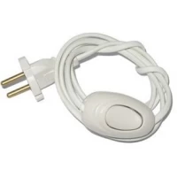 Шнур с выключателем для бра 4А 220В 2м Бочка белый