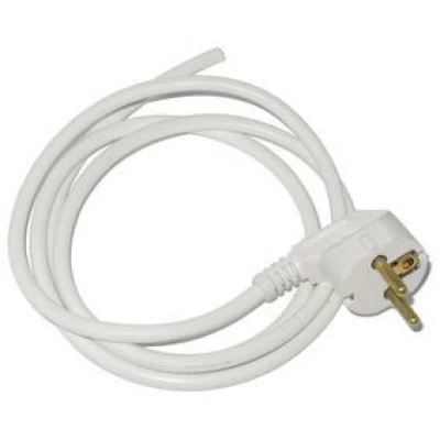 Шнур с евровилкой сетевой белый 16А 220В(3*0.75мм) 1,5м