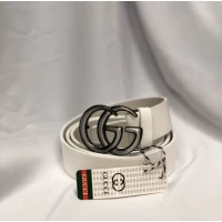 Ремень белый GUCCI Турецкая кожа,3,5 см