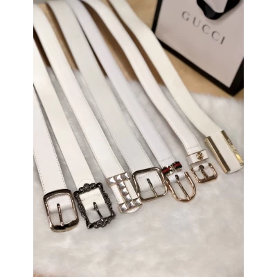 Ремешок из эко-кожи белый узкий