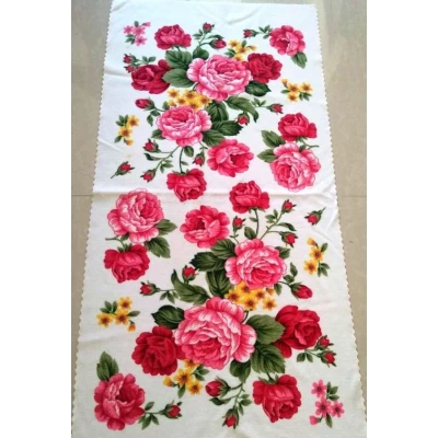 Полотенце велюр для лица Цветок 50 x 90 см, в ассортименте