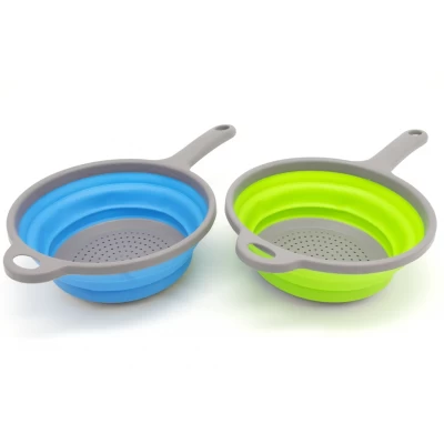 Дуршлаг Силиконовый Складной Круглый С Ручкой 1978
