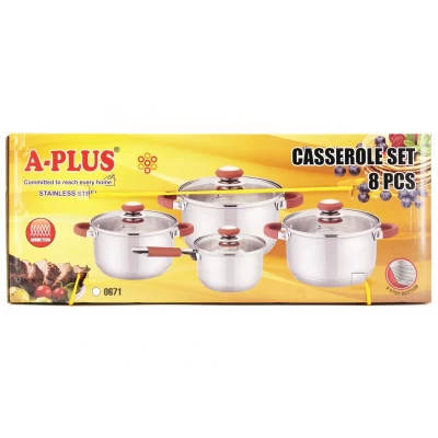 Набор Кастрюль 8 Предметов A-PLUS 0671