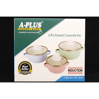 Набор Кастрюль (6 Предметов) Эмаль NEW A-PLUS 2054