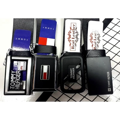 Ремень джинсовый TOMMY HILFIGER кожаный 4 см