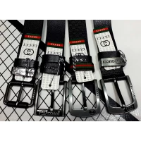 Ремень джинсовый GUCCI кожаный 4 см