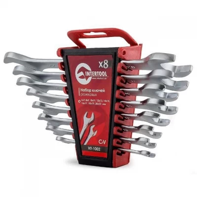 Набор рожковых ключей 8шт., 6-22мм Cr.-V. Intertool HT-1002