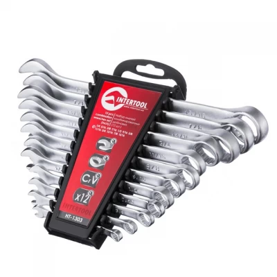 Набор ключей комбинированных 12 ед. дюймовых 1/4''-15/16'' INTERTOOL HT-1303 Набор ключей комбинированных 12 ед. дюймовых 1/4''-15/16'' INTERTOOL HT-1303
