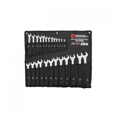 Набор ключей комбинированных 25шт. 6-28,30,32мм; DIN3113, STORM INTERTOOL XT-1000 Набор ключей комбинированных 25шт. 6-28,30,32мм; DIN3113, STORM INTERTOOL XT-1000